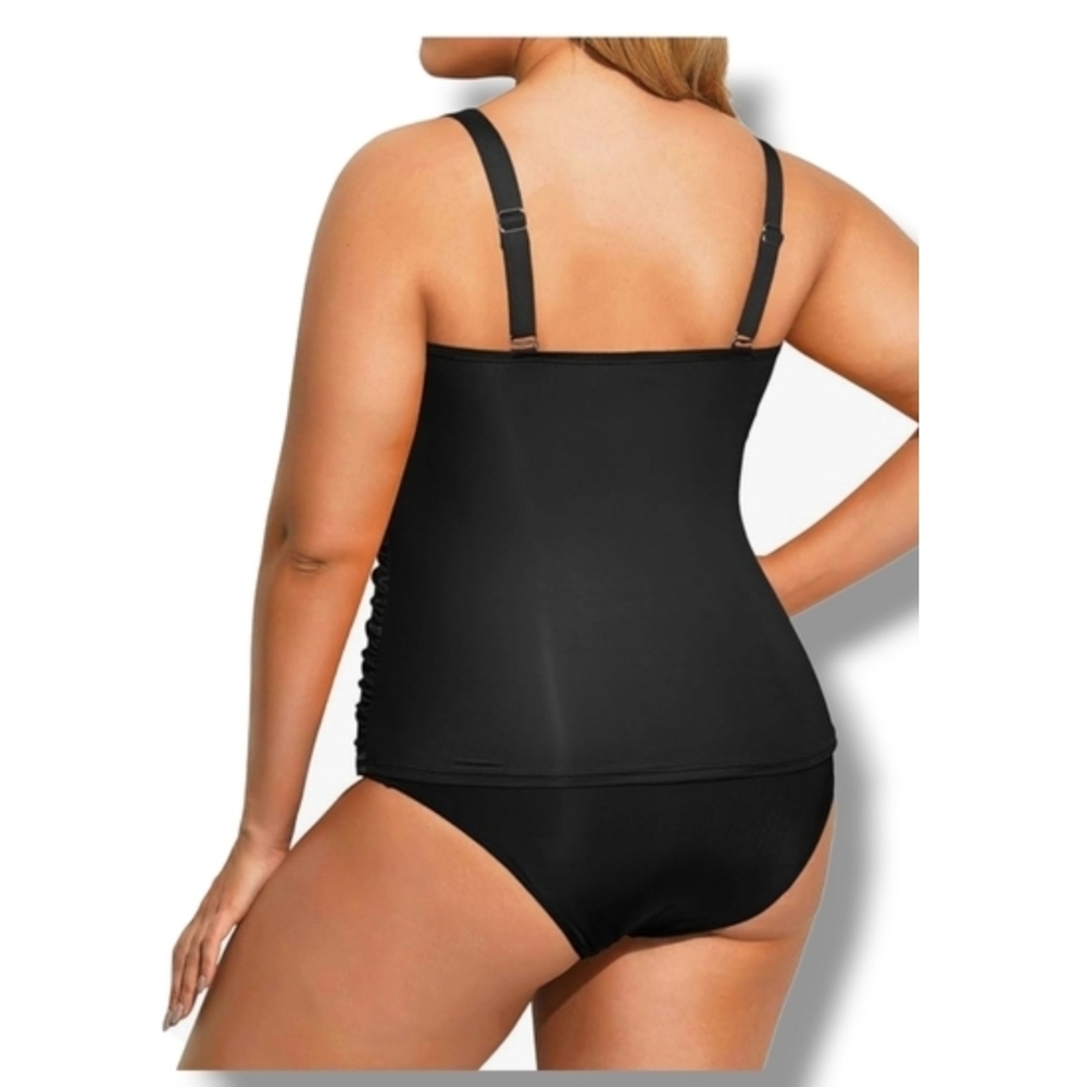 AQUA EVE - 16W Elegant Black Women's Swimwear - Picture 3 of 11